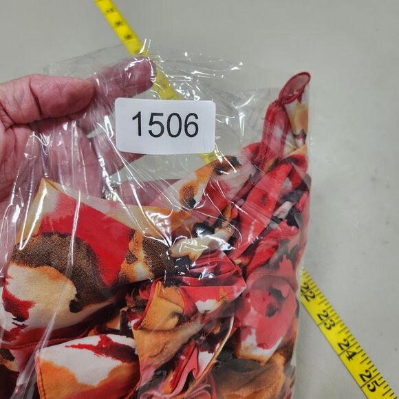 Sere Nade Floral Career Feminine Asymmetrical Blouse Size 2X Rosette Flowy - Picture 13 of 14